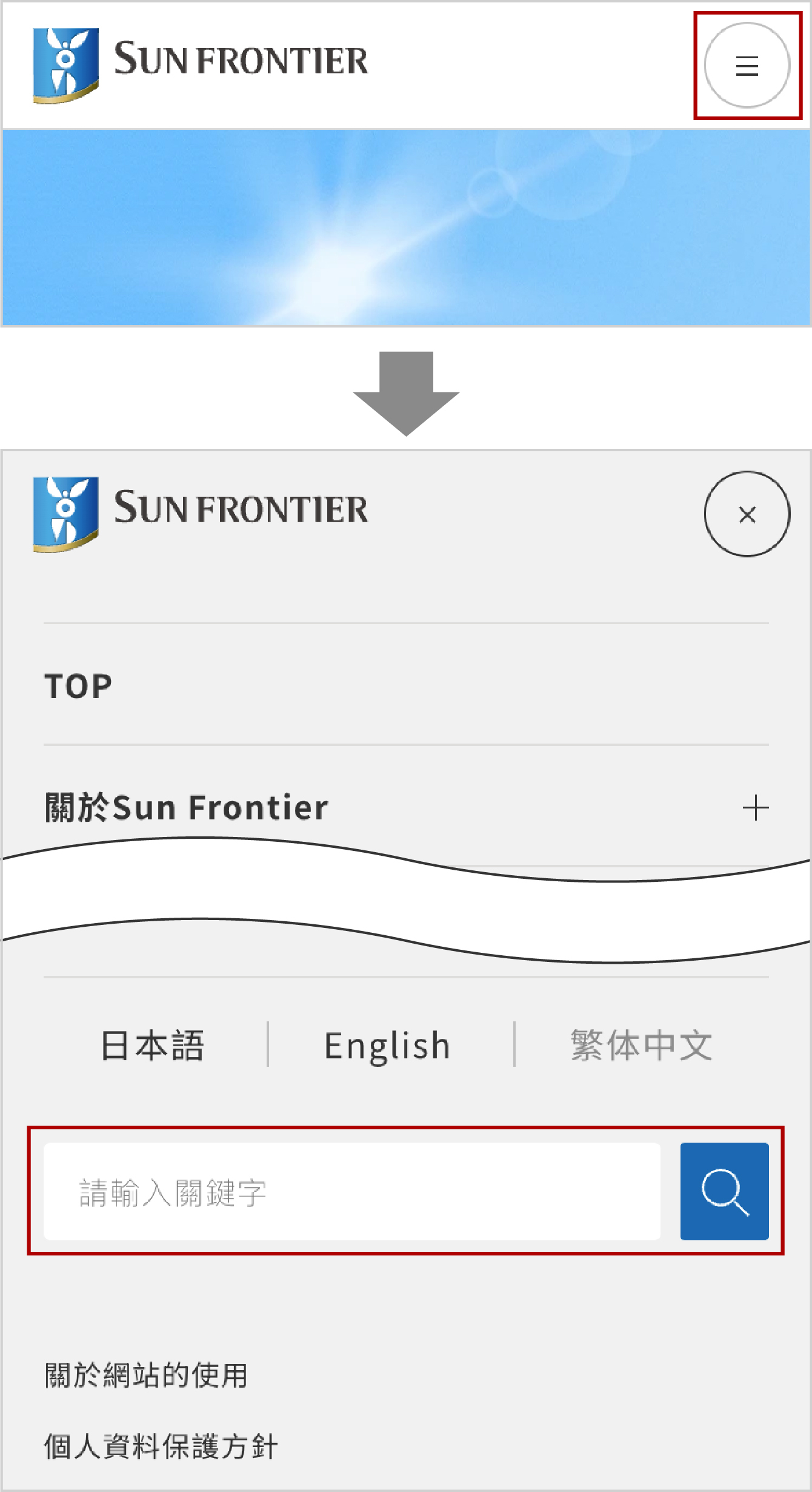 圖：全頁共通區域